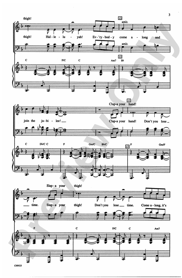 Clap Yo' Hands (Clap Your Hands) – SATB Choral Octavo (Digital Download)