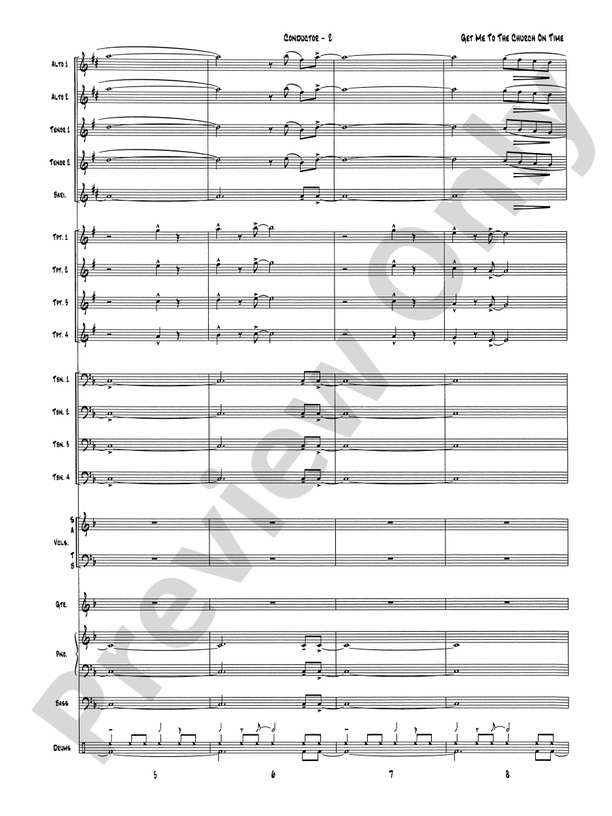 Get Me to the Church on Time - Jazz Ensemble Conductor Score & Parts (Digital Download)