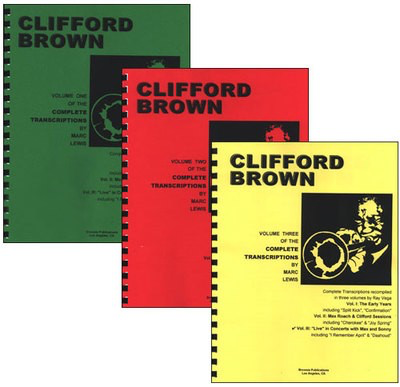 Clifford Brown Transcriptions - 3 Volume Set - Trumpet Charles Colin Publishing