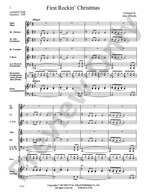 First Rockin' Christmas - Concert Band Conductor Score & Parts (Digital Download)