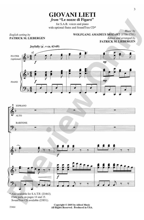 Giovani Lieti – SAB Choral Octavo (Digital Download)