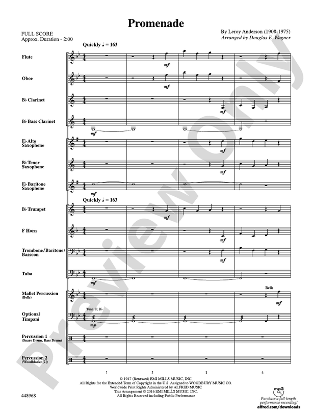Promenade - Concert Band Conductor Score & Parts (Digital Download)