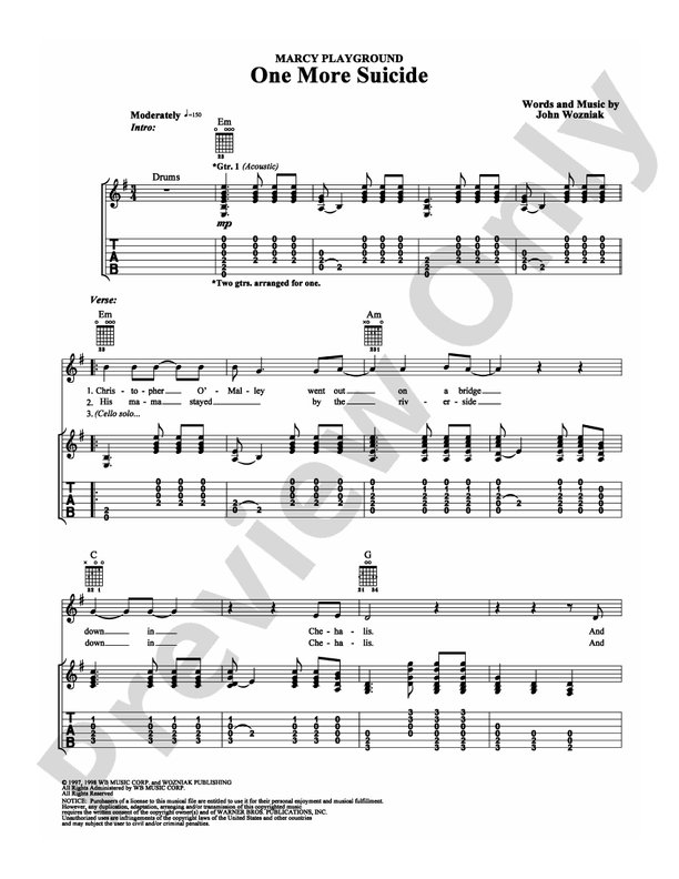 One More Suicide - Guitar TAB (Digital Download)