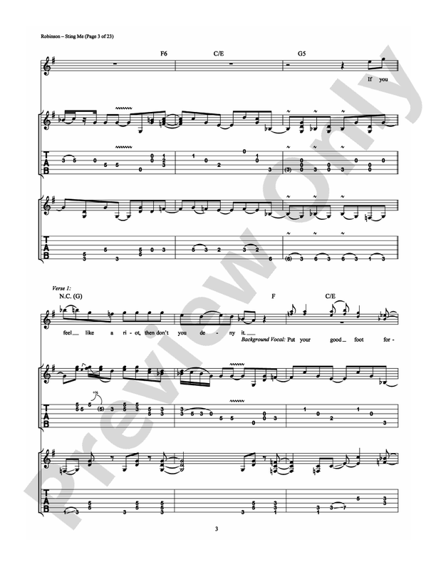 Sting Me - Guitar TAB (Digital Download)