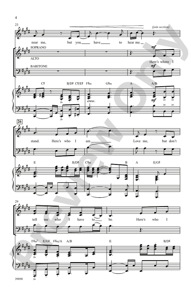 Here's Where I Stand (from the motion picture Camp) – SAB Choral Octavo (Digital Download)