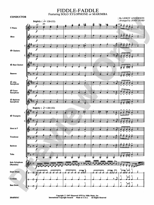 Fiddle-Faddle (Grade 2) - Concert Band Conductor Score & Parts (Digital Download)