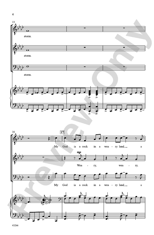 My God Is a Rock – TTB Choral Octavo (Digital Download)
