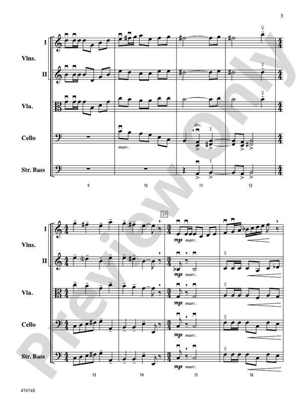 Fanfare, Fantasy, and Fugue - String Orchestra Conductor Score & Parts (Digital Download)