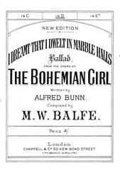 I Dreamt That I Dwelt In Marble Halls (from 'The Bohemian Girl') - D Major Vocal/Piano (Digital Download)