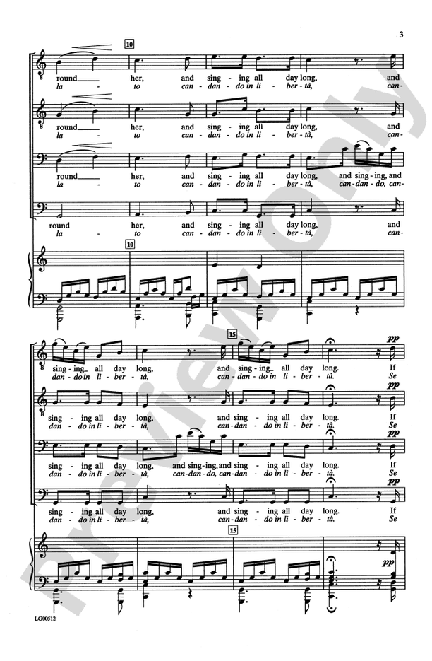 La Pastorella (The Shepherdess) – TTBB Choral Octavo (Digital Download)