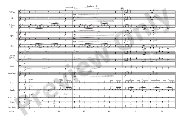 Rock and Roll (Arr. Doug Adams) – Marching Band Conductor Score & Parts (Digital Download)