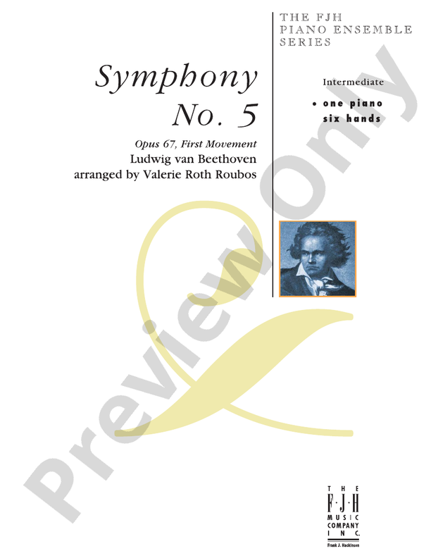 Beethoven - Symphony No. 5, Opus 67, First Movement - Piano (Digital Download)