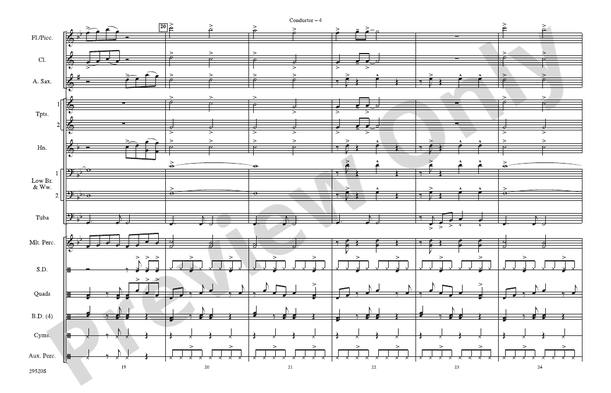 Danger Zone (Arr. Victor López) – Marching Band Conductor Score & Parts (Digital Download)
