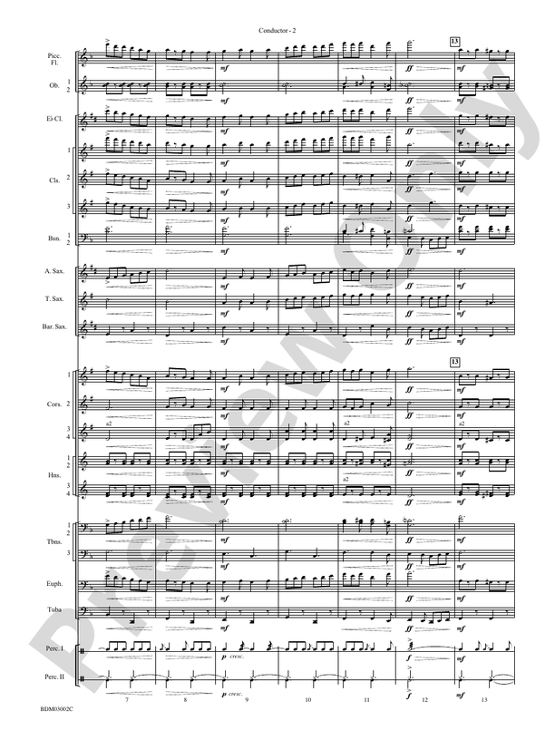 Sabre and Spurs (March of the American Cavalry) - Concert Band Conductor Score & Parts (Digital Download)