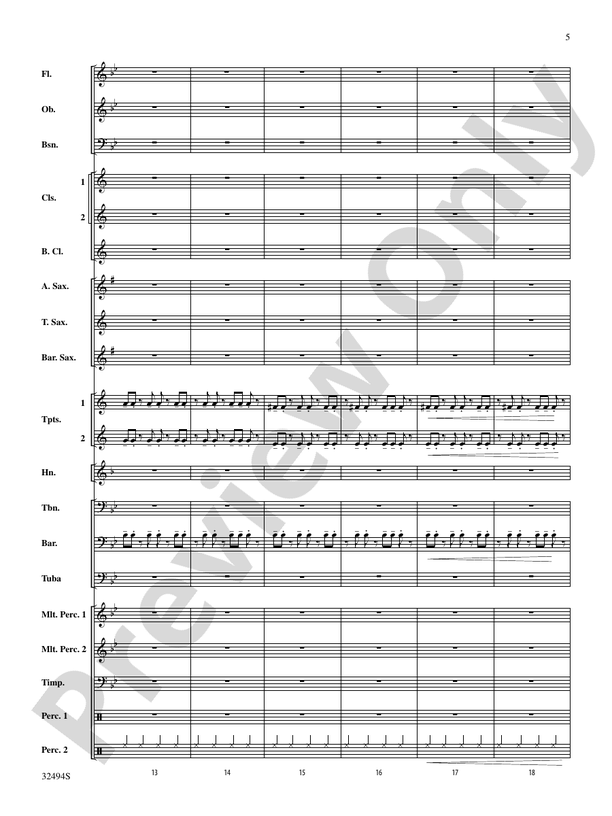 Chasing Orion - Concert Band Conductor Score & Parts (Digital Download)
