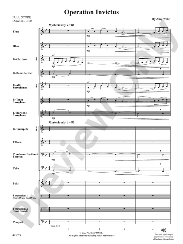 Operation Invictus - Concert Band Conductor Score & Parts (Digital Download)