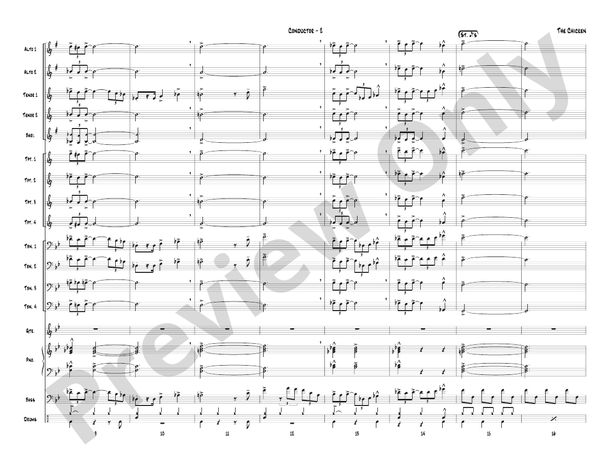 The Chicken (Grade 3) – Jazz Ensemble Conductor Score & Parts (Digital Download)