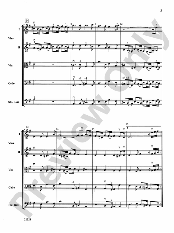 Overture from Alcina – String Orchestra Conductor Score & Parts (Digital Download)