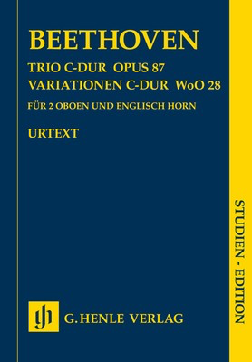 Trio Op 87 C Variations Woo 28 2Ob Cor Anglais - Study Score - Ludwig van Beethoven - G. Henle Verlag Study Score Score