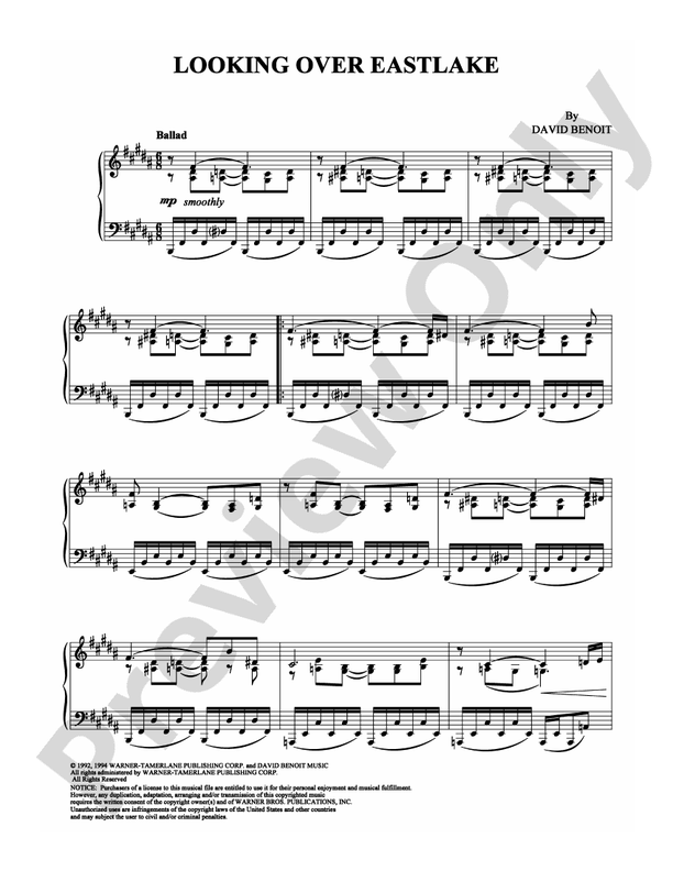 Looking over Eastlake - Piano (Digital Download)