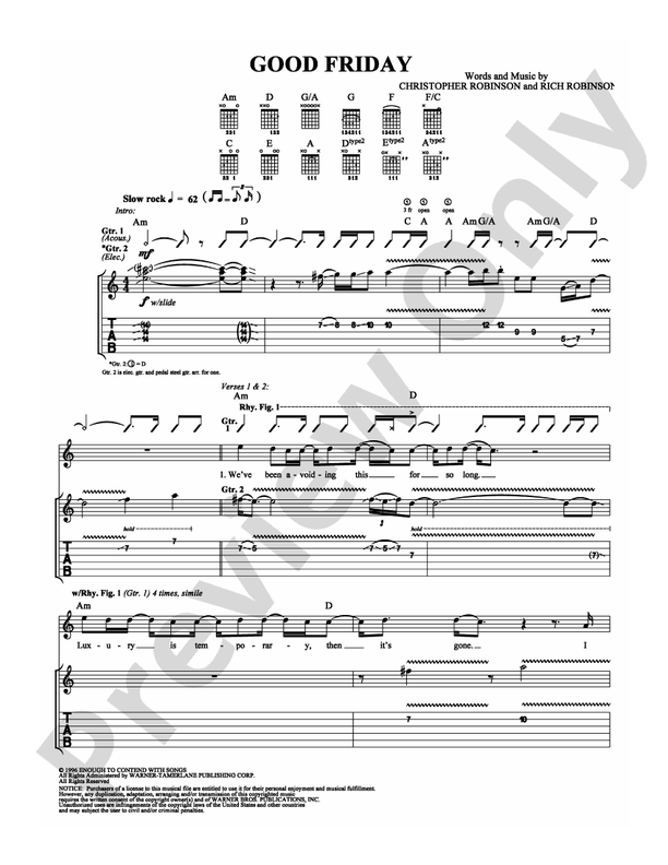 Good Friday - Guitar TAB (Digital Download)