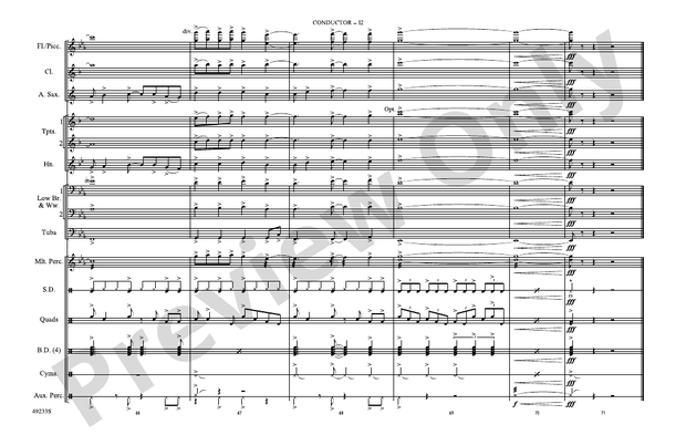 Leave the Door Open – Marching Band Conductor Score & Parts (Digital Download)