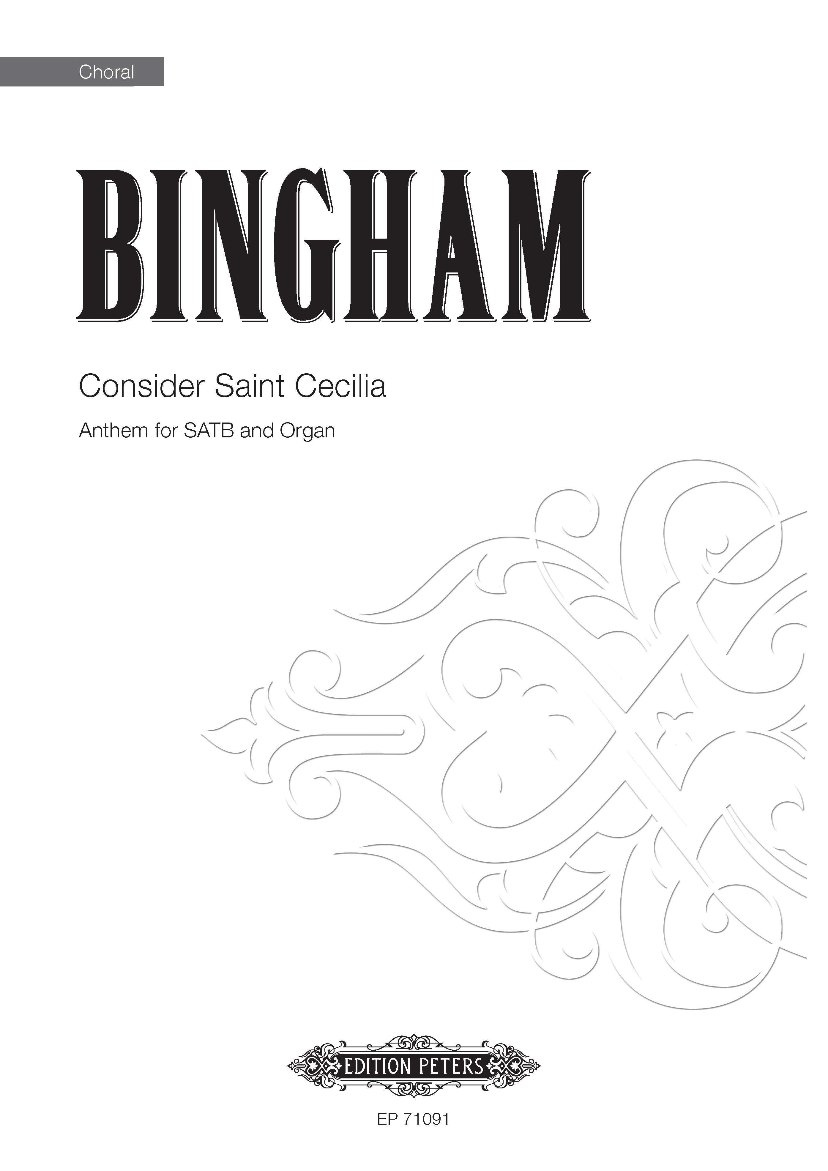 Consider Saint Cecilia (EP71091) - Organ/SATB Choral Octavo (Digital Download)