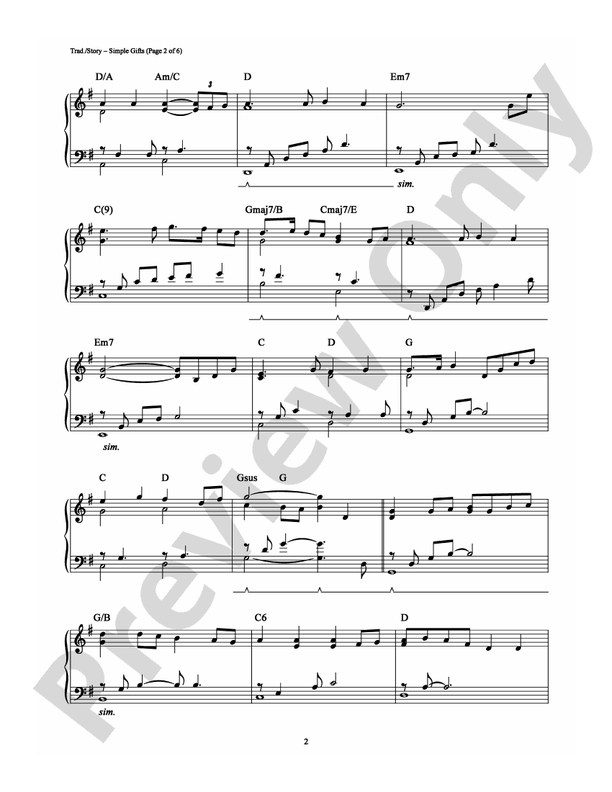 Simple Gifts - Piano (Digital Download)