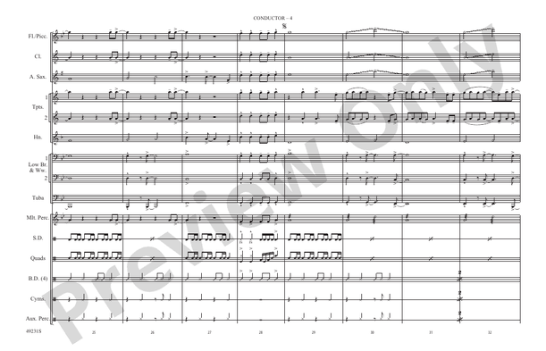 Physical – Marching Band Conductor Score & Parts (Digital Download)
