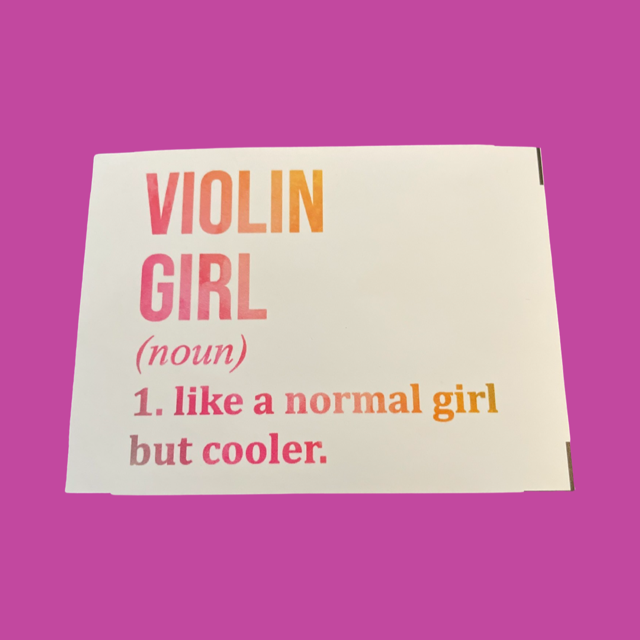 Sticker Violin Girl