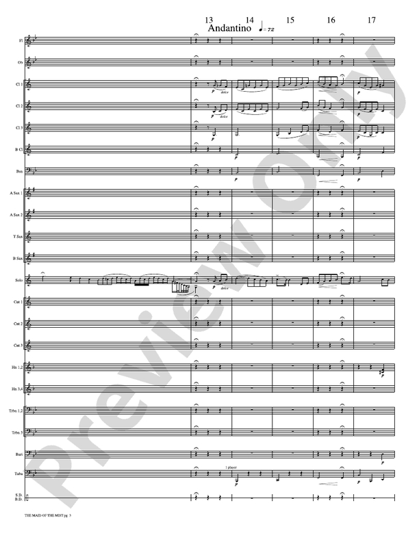 The Maid of the Mist (Solo Cornet and Concert Band) - Concert Band Conductor Score & Parts (Digital Download)