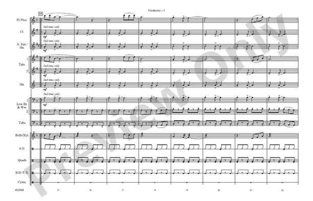 Lovin', Touchin', Squeezin' – Marching Band Conductor Score & Parts (Digital Download)