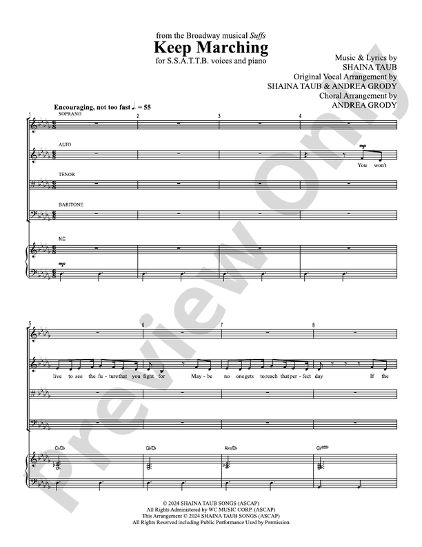 Keep Marching - SSATTB Choral Octavo (Digital Download)
