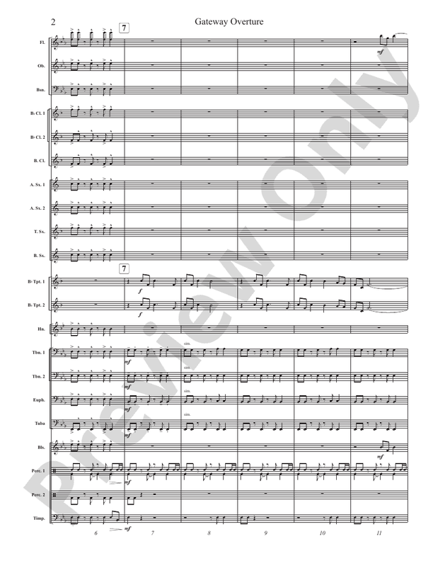Gateway Overture - Concert Band Conductor Score & Parts (Digital Download)