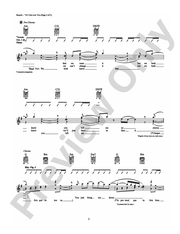 'Til I Get Over You - Guitar TAB (Digital Download)