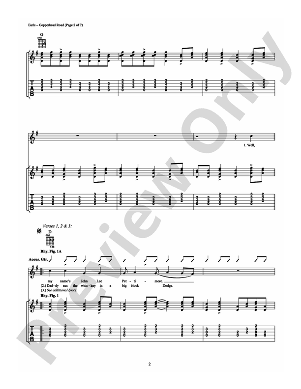 Copperhead Road - Guitar TAB (Digital Download)