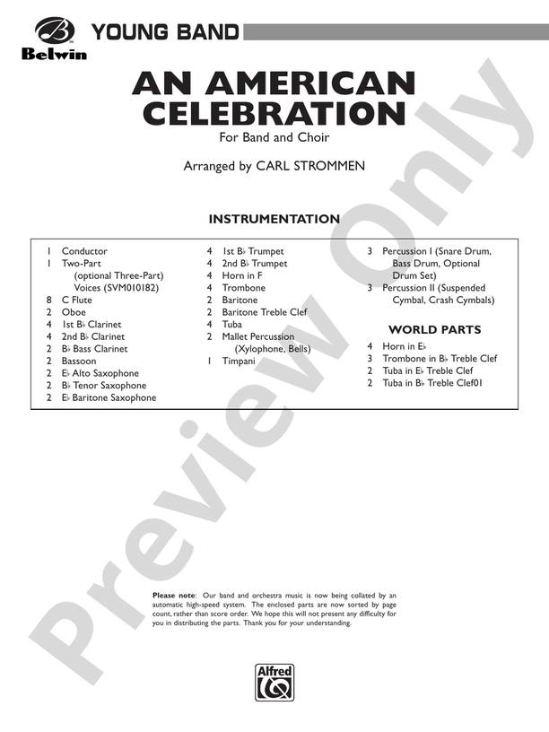 An American Celebration (for Band and Choir) - Concert Band Conductor Score & Parts (Digital Download)