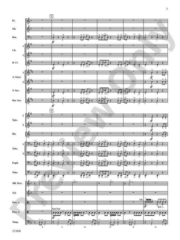 Rampage! - Concert Band Conductor Score & Parts (Digital Download)