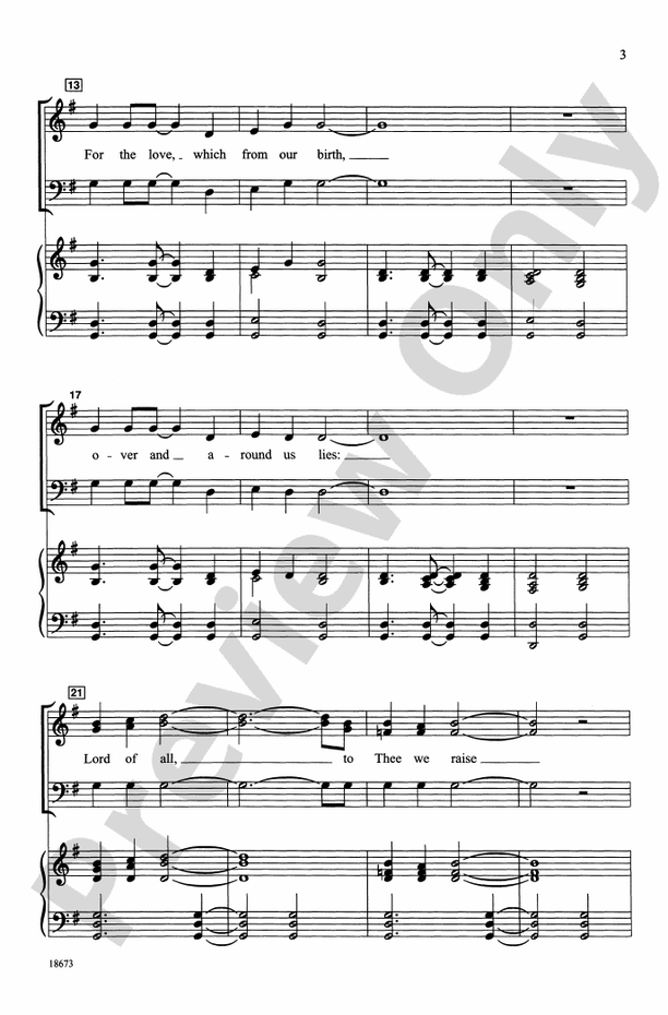 For the Beauty of the Earth – SAB Choral Octavo (Digital Download)