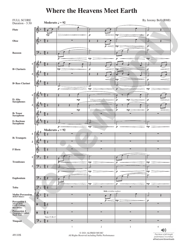 Where the Heavens Meet Earth - Concert Band Conductor Score & Parts (Digital Download)