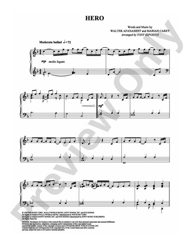 Hero - Piano (Digital Download)