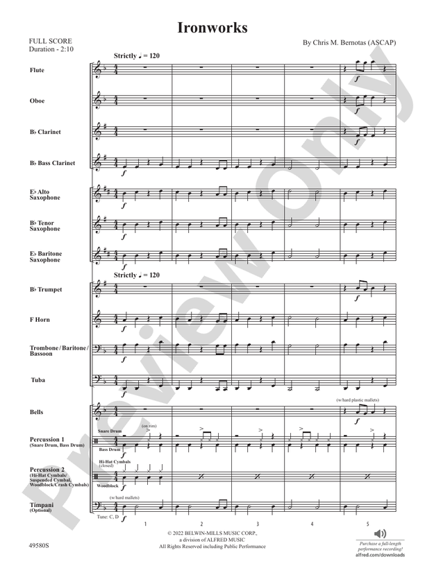 Ironworks - Concert Band Conductor Score & Parts (Digital Download)