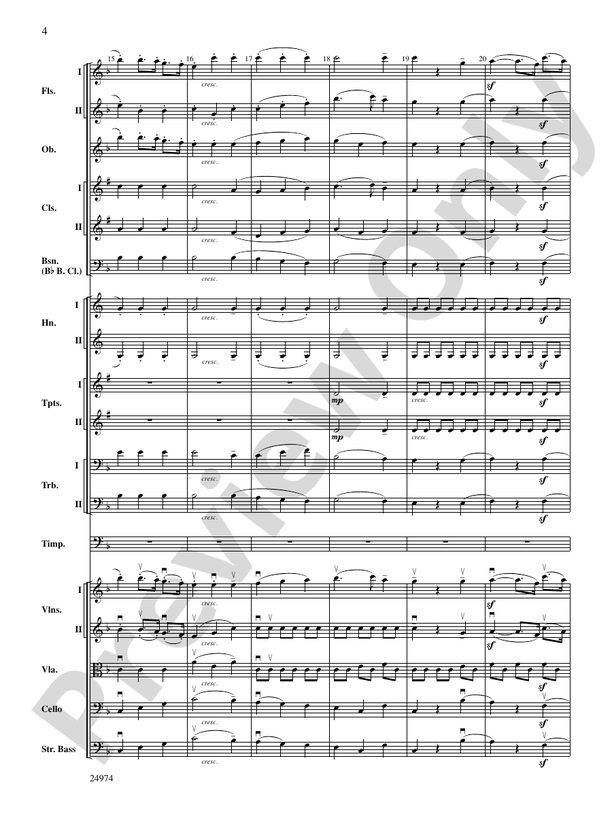 Beethoven's First Symphony, Second Movement – Full Orchestra Conductor Score & Parts (Digital Download)