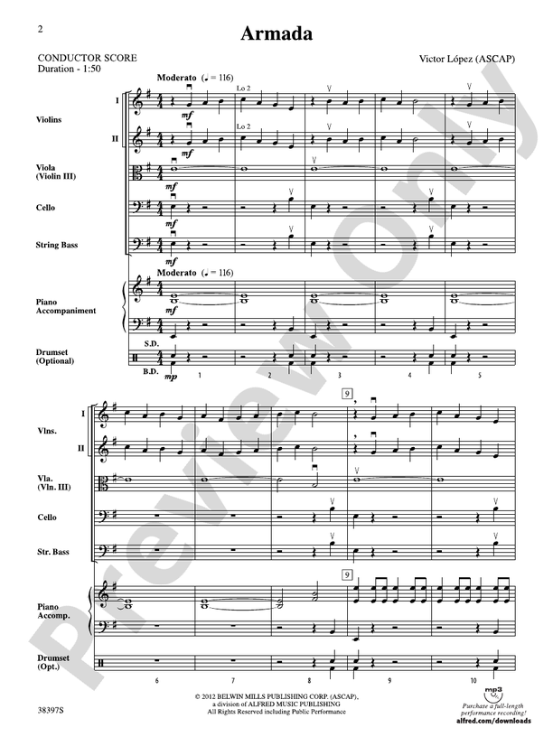 Armada – String Orchestra Conductor Score & Parts (Digital Download)