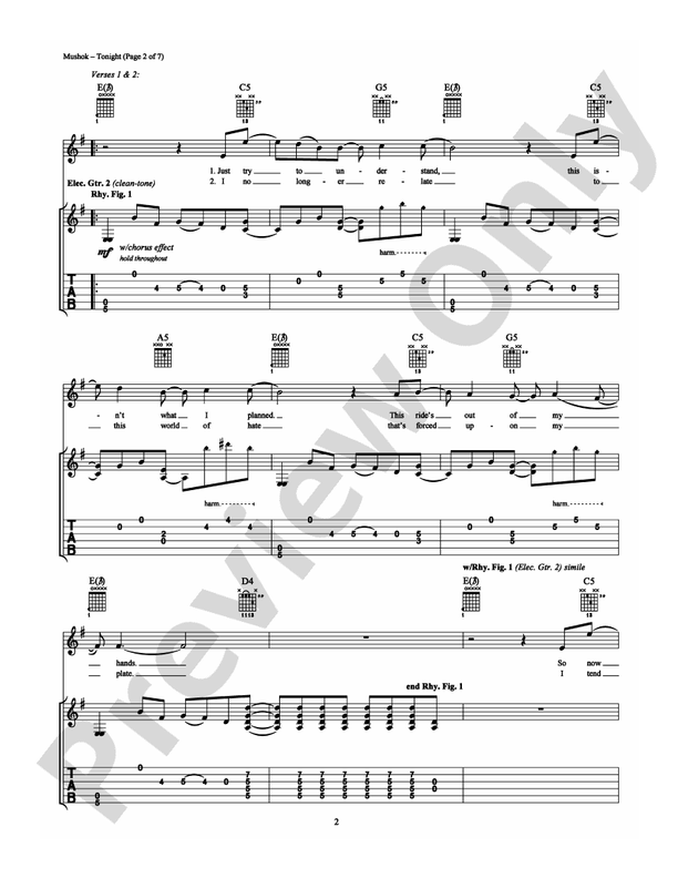 Tonight - Guitar TAB (Digital Download)