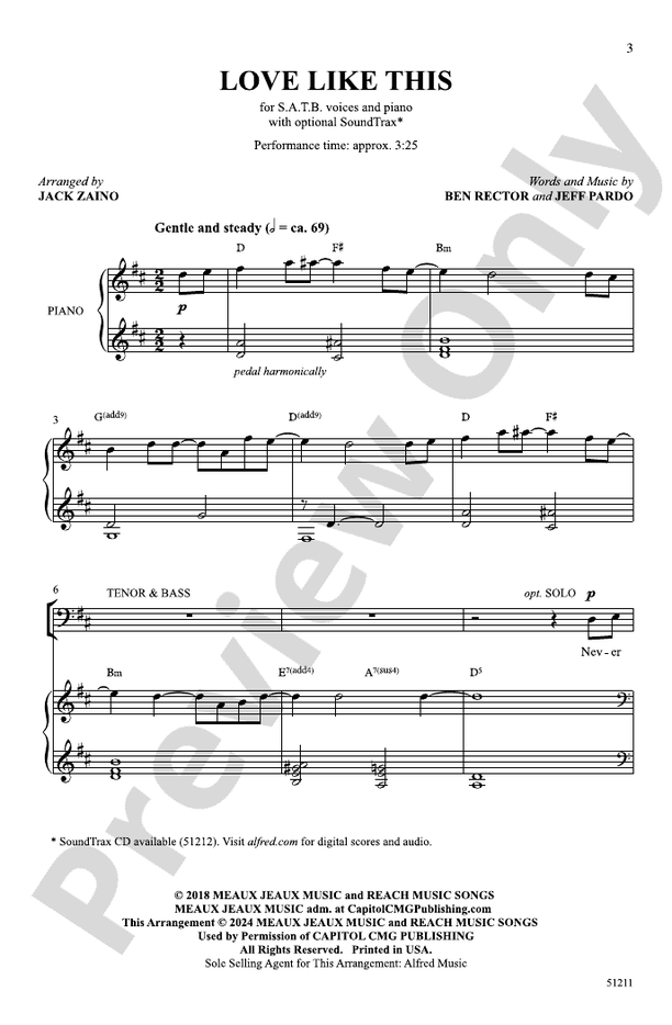 Love Like This - SATB Choral Octavo (Digital Download)