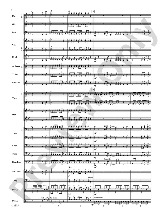 Treasure - Concert Band Conductor Score & Parts (Digital Download)