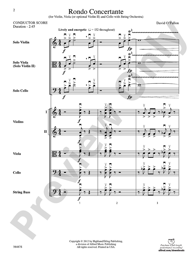 Rondo Concertante – String Orchestra Conductor Score & Parts (Digital Download)