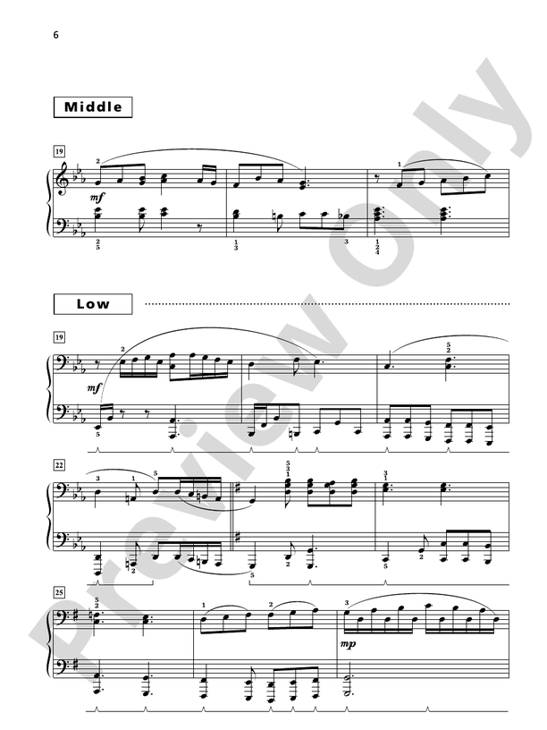 Grand Trios for Piano, Book 6: 4 Late Intermediate Pieces for One Piano, Six Hands  (Digital Download)
