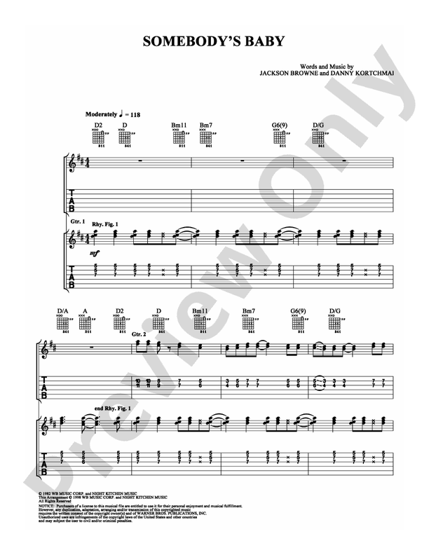 Somebody's Baby - Easy Guitar (Digital Download)